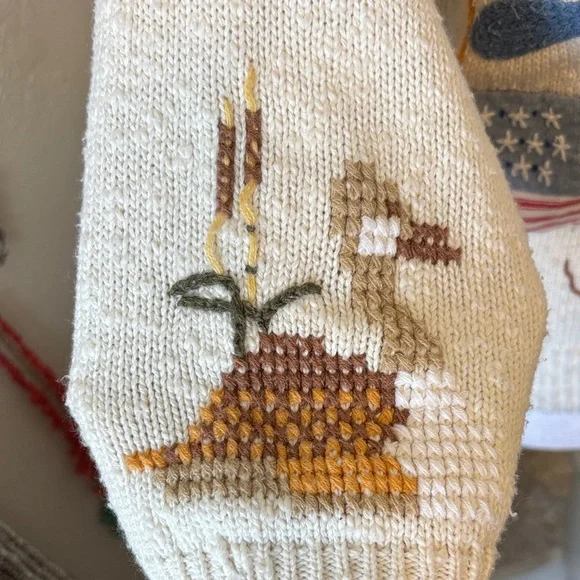 Americana 1990 Embroidered Cream Cardigan Sweater -size M? - Picture 4 of 13